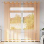Casa si Gradina - Textile si covoare - Perdele si draperii - Perdele - Perdele Voile cu Oelii 2 buc Portocaliu 140x225 cm - Infinity.ro