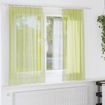 Casa si Gradina - Textile si covoare - Perdele si draperii - Perdele - Perdele din voile cu tabla 2 buc verde mar, mărime 140x175 cm - Infinity.ro