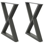 Casa si Gradina - Mobilier - Feronerie si accesorii mobila - Picioare pentru masa 2 buc Antracit 70x(72-73,3) cm Otel - Infinity.ro