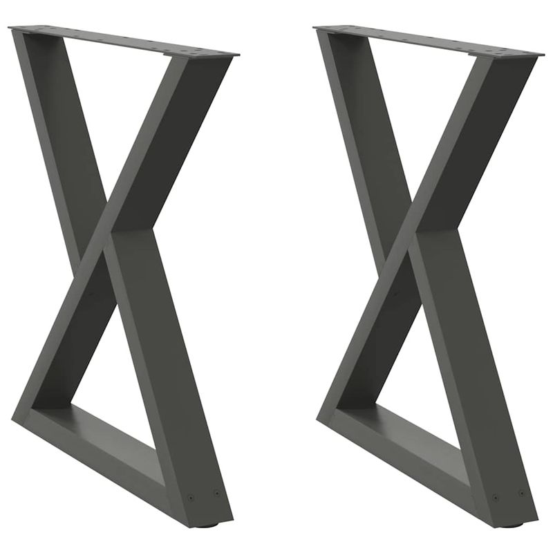 Casa si Gradina - Mobilier - Feronerie si accesorii mobila - Picioare pentru masa 2 buc Antracit 70x(72-73,3) cm Otel - Infinity.ro