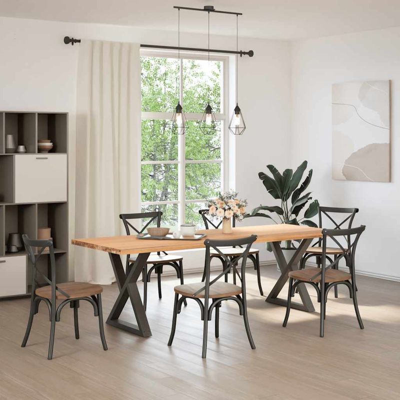 Casa si Gradina - Mobilier - Feronerie si accesorii mobila - Picioare pentru masa 2 buc Antracit 70x(72-73,3) cm Otel - Infinity.ro