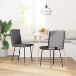 Casa si Gradina - Mobilier - Scaune si fotolii - Scaune - Scaune de bucatarie, 2 buc., gri, piele ecologica - Infinity.ro