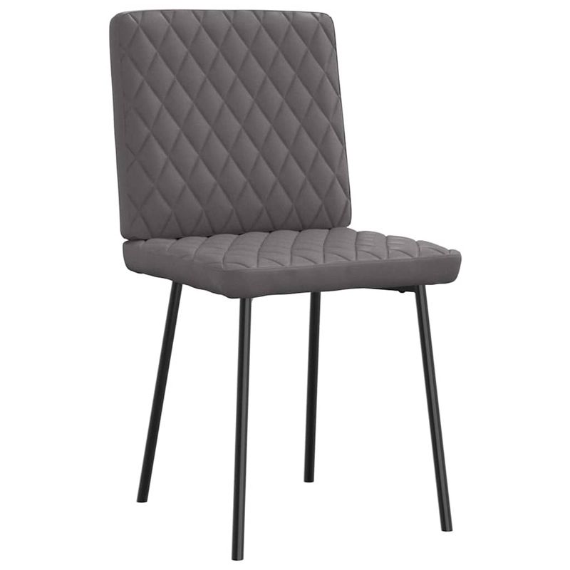 Casa si Gradina - Mobilier - Scaune si fotolii - Scaune - Scaune de bucatarie, 2 buc., gri, piele ecologica - Infinity.ro