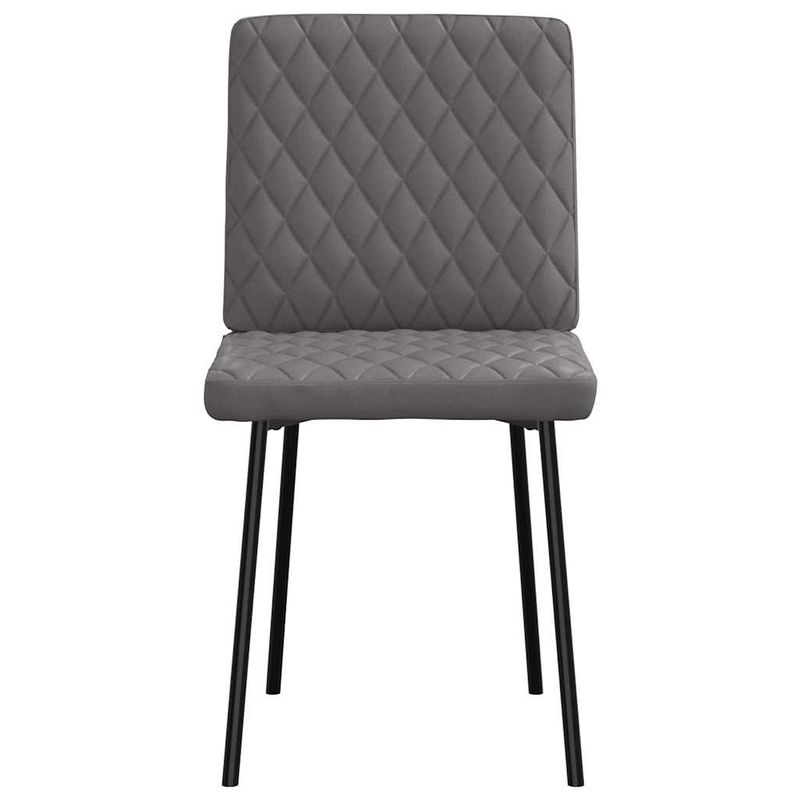 Casa si Gradina - Mobilier - Scaune si fotolii - Scaune - Scaune de bucatarie, 2 buc., gri, piele ecologica - Infinity.ro