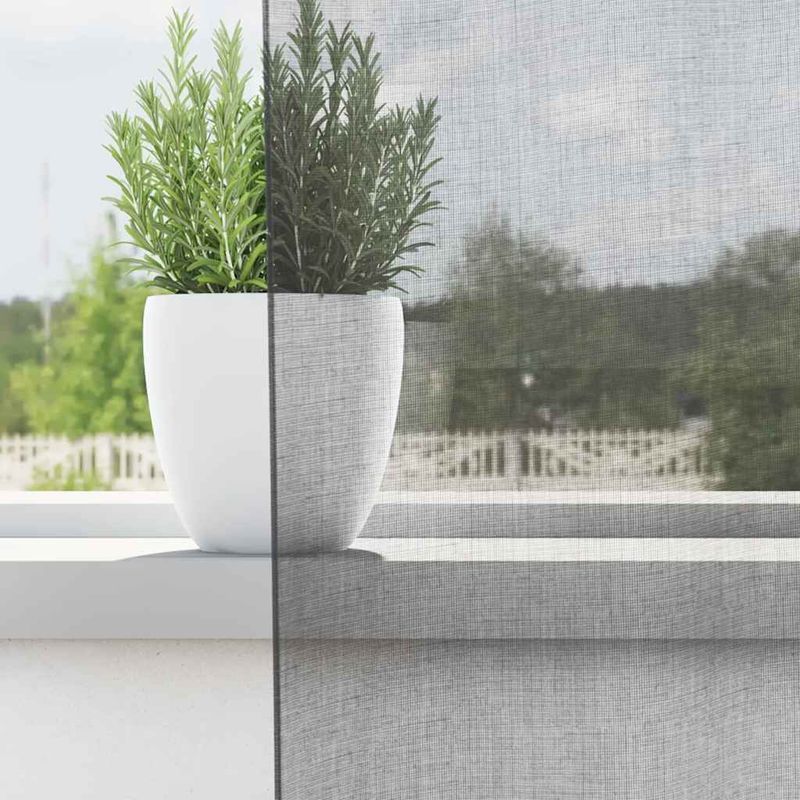 Casa si Gradina - Textile si covoare - Perdele si draperii - Perdele - Perdele voal cu bucle 2 buc Gri inchis 140x225 cm - Infinity.ro