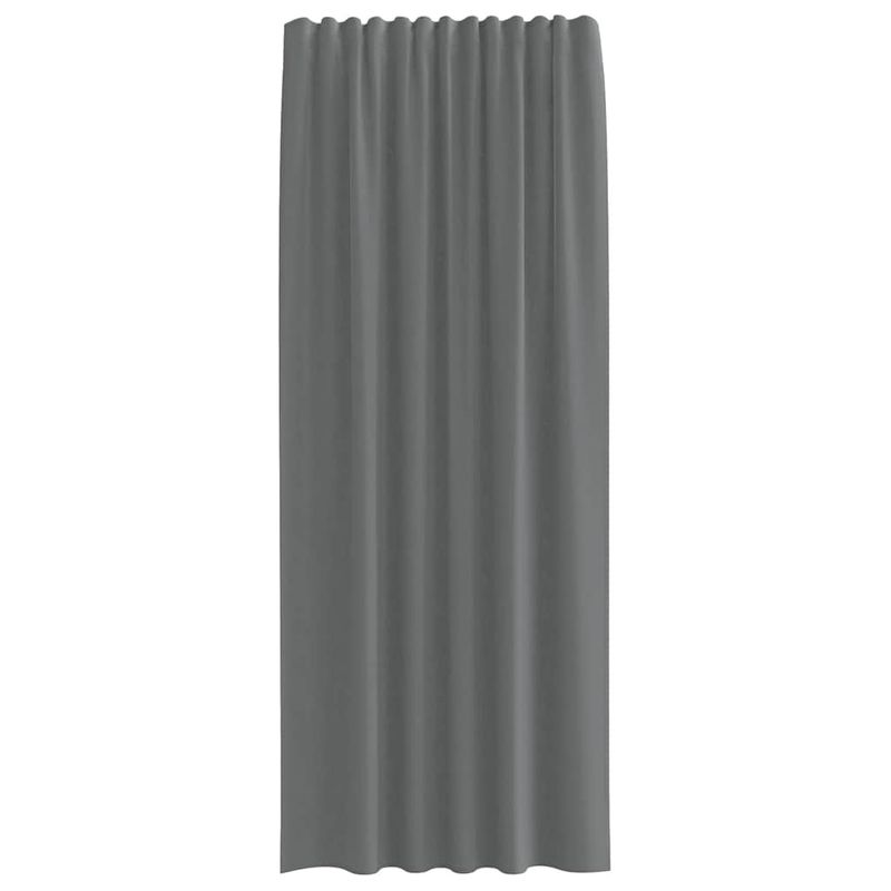 Casa si Gradina - Textile si covoare - Perdele si draperii - Perdele - Perdele voal cu bucle 2 buc Gri inchis 140x225 cm - Infinity.ro