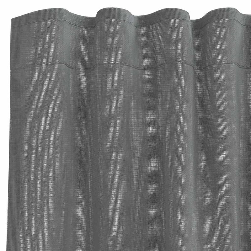 Casa si Gradina - Textile si covoare - Perdele si draperii - Perdele - Perdele voal cu bucle 2 buc Gri inchis 140x225 cm - Infinity.ro