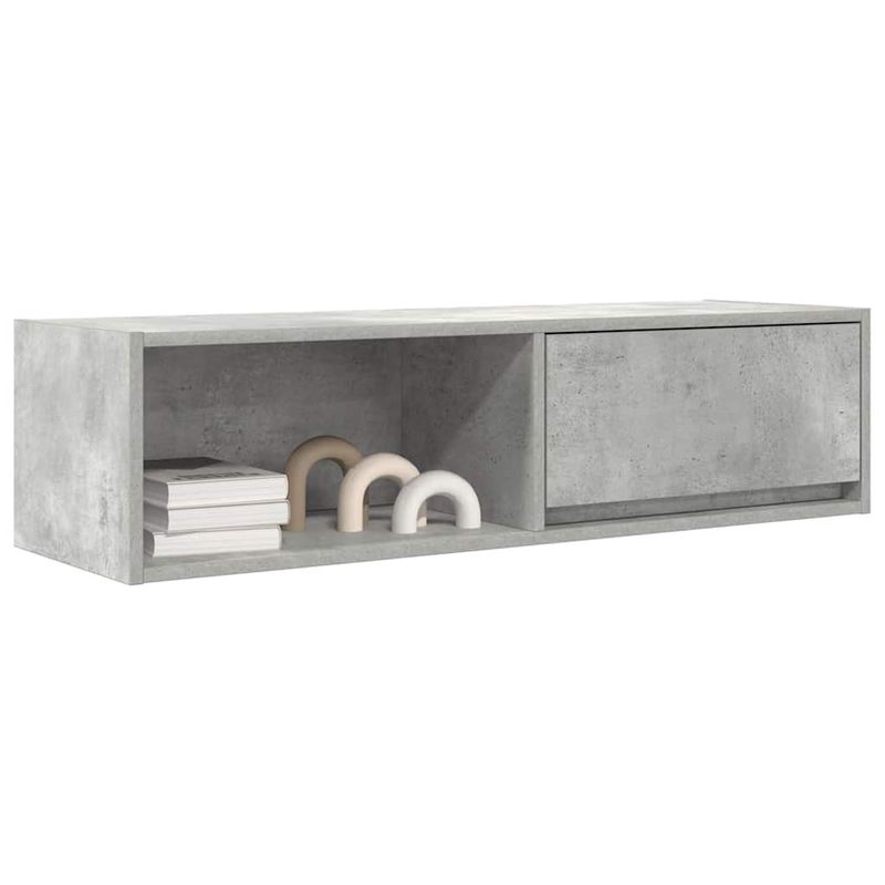 Casa si Gradina - Mobilier - Comode si corpuri - Comode - Comoda TV, gri beton, 100x31x25,5 cm, lemn prelucrat - Infinity.ro