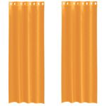 Casa si Gradina - Textile si covoare - Perdele si draperii - Perdele - Perdele Voile cu Oeli 2 buc Portocaliu 140x260 cm - Infinity.ro