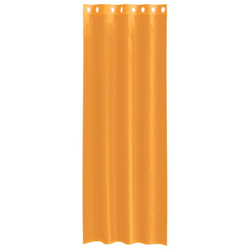 Casa si Gradina - Textile si covoare - Perdele si draperii - Perdele - Perdele Voile cu Oeli 2 buc Portocaliu 140x260 cm - Infinity.ro