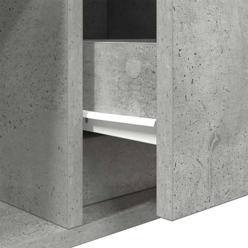 Casa si Gradina - Mobilier - Comode si corpuri - Comode - Comoda TV, gri beton, 100x31x25,5 cm, lemn prelucrat - Infinity.ro