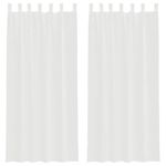 Casa si Gradina - Textile si covoare - Perdele si draperii - Perdele - Perdele Voile cu buzunare pentru bare 2 buc Alb, mărime 140x245 cm - Infinity.ro