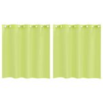 Casa si Gradina - Textile si covoare - Perdele si draperii - Perdele - Perdele Voile cu Oelii 2 buc Verde mar 140x140 cm - Infinity.ro