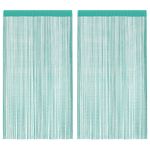 Casa si Gradina - Textile si covoare - Perdele si draperii - Perdele - Perdele sir 2 buc Turcoaz 100x250 cm - Infinity.ro
