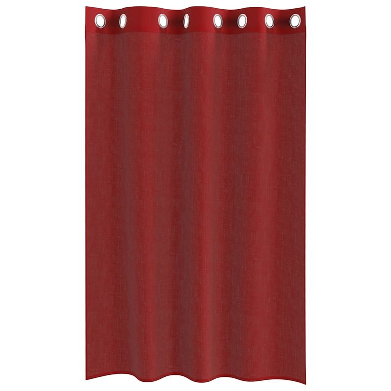 Casa si Gradina - Textile si covoare - Perdele si draperii - Perdele - Perdele Voile cu Oelii 2 buc rosu vin, mărime 140x175 cm - Infinity.ro