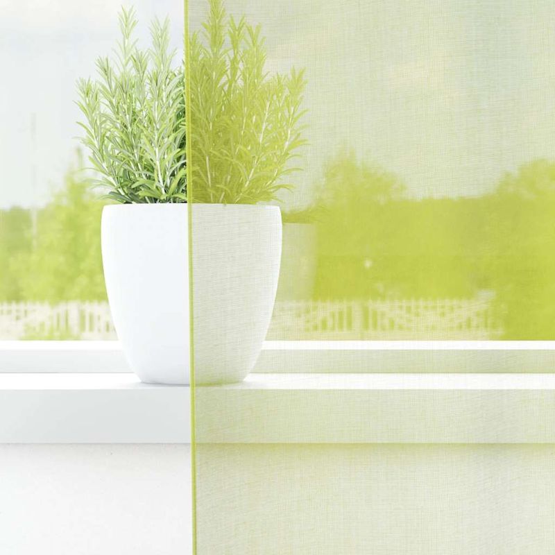 Casa si Gradina - Textile si covoare - Perdele si draperii - Perdele - Perdele Voile cu Oelii 2 buc Verde mar 140x140 cm - Infinity.ro