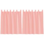 Casa si Gradina - Textile si covoare - Perdele si draperii - Perdele - Perdele Voile cu buzunare pentru bare 2 buc Roz, mărime 140x140 cm - Infinity.ro