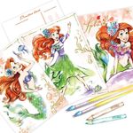 Carti si Birotica - Carti - Carti pentru copii - Carti de colorat - Carte de colorat Ariel cu autocolante si sabloane, Make it real 4203 - Infinity.ro