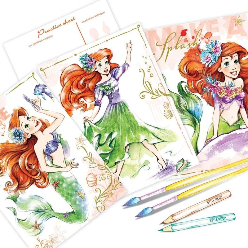 Carti si Birotica - Carti - Carti pentru copii - Carti de colorat - Carte de colorat Ariel cu autocolante si sabloane, Make it real 4203 - Infinity.ro