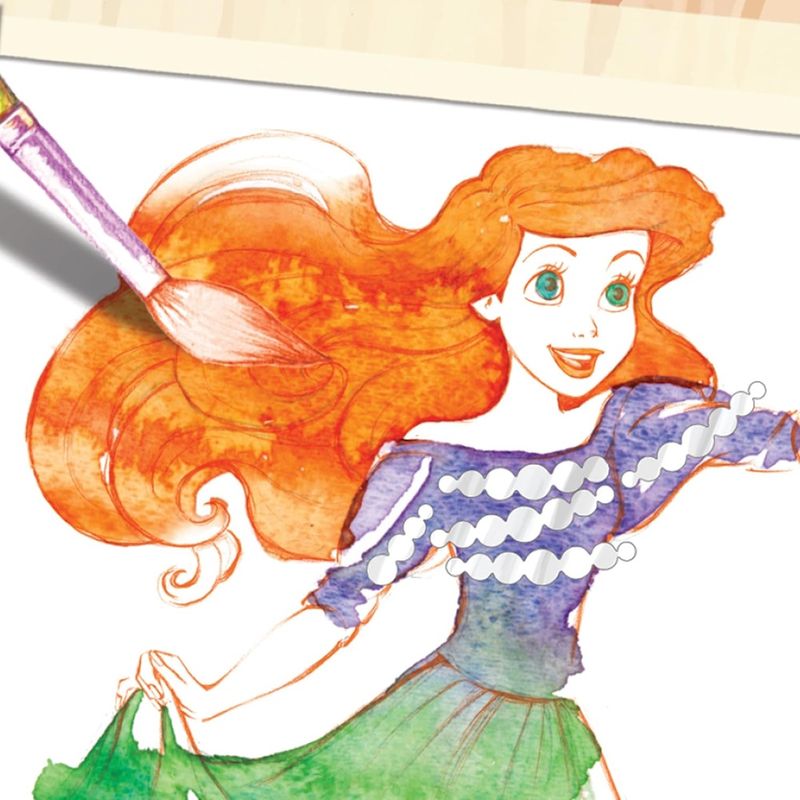 Carti si Birotica - Carti - Carti pentru copii - Carti de colorat - Carte de colorat Ariel cu autocolante si sabloane, Make it real 4203 - Infinity.ro
