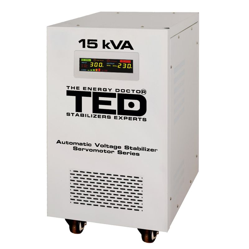 PC, gaming si accesorii - UPS-uri - Stabilizatoare de tensiune - Stabilizator retea maxim 15KVA-SVC cu servomotor monofazat TED000095 - Infinity.ro