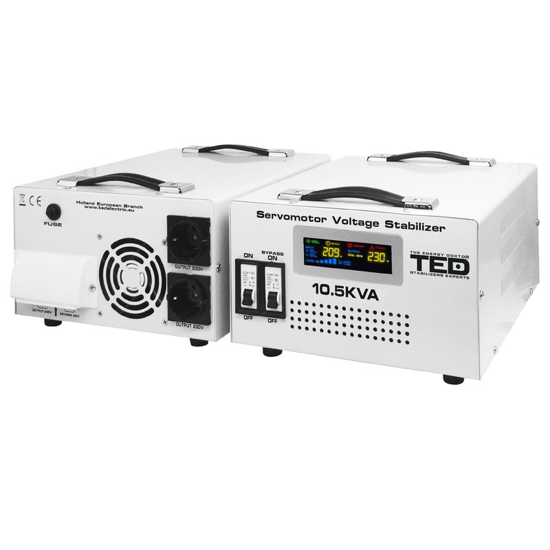 PC, gaming si accesorii - UPS-uri - Stabilizatoare de tensiune - Stabilizator retea maxim 10,5KVA-SVC cu servomotor monofazat TED000033 - Infinity.ro