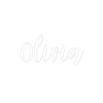 Carti si Birotica - Papetarie - Afise si stickere - Sticker decorativ, Olivia, alb, 63.5x30.48 cm - Infinity.ro
