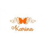 Carti si Birotica - Papetarie - Afise si stickere - Sticker decorativ, Fluture Karina, portocaliu, 45x25 cm - Infinity.ro