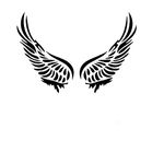 Carti si Birotica - Papetarie - Afise si stickere - Sticker decorativ, Aripi, negru, 57x84 cm - Infinity.ro