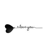 Carti si Birotica - Papetarie - Afise si stickere - Sticker decorativ, Mesaj " I LOVE YOU", negru, 65x15 cm - Infinity.ro