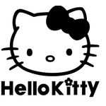 Carti si Birotica - Papetarie - Afise si stickere - Sticker decorativ, Hello Kitty, negru, 58x55 cm - Infinity.ro