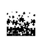 Carti si Birotica - Papetarie - Afise si stickere - Sticker decorativ, Puzzle, Negru, 174x119 cm - Infinity.ro