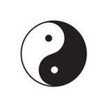 Carti si Birotica - Papetarie - Afise si stickere - Sticker decorativ, Yin si Yang, Negru, 70x66 cm - Infinity.ro