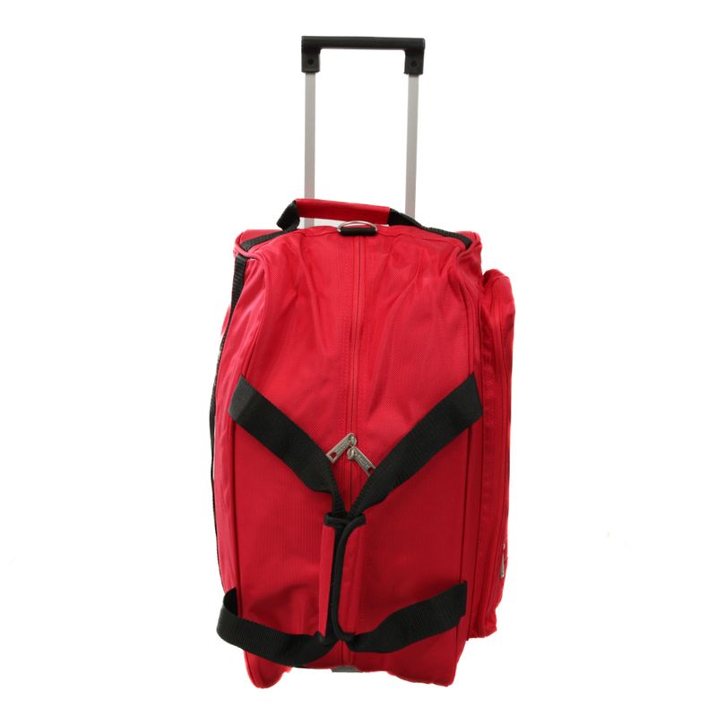 Sport si Outdoor - Articole de voiaj - Genti voiaj - Geanta de voiaj cu troler, Atena, Rosu, 55x30x30cm - Infinity.ro