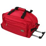 Sport si Outdoor - Articole de voiaj - Genti voiaj - Geanta de voiaj cu troler, Atena, Rosu, 55x30x30cm - Infinity.ro