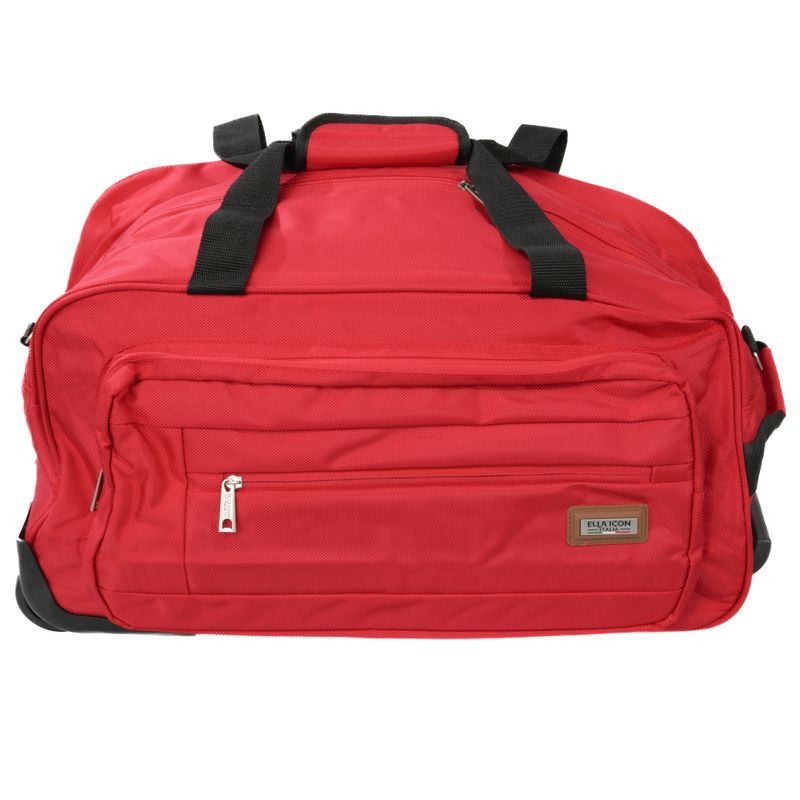 Sport si Outdoor - Articole de voiaj - Genti voiaj - Geanta de voiaj cu troler, Atena, Rosu, 55x30x30cm - Infinity.ro