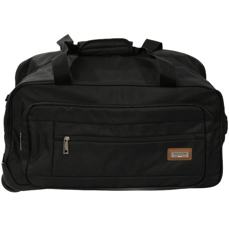 Sport si Outdoor - Articole de voiaj - Genti voiaj - Geanta de voiaj cu troler, Atena, Negru, 55x30x30cm - Infinity.ro
