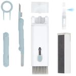 Market - Curatenie si intretinere casa - Produse menaj - Accesorii curatenie - Kit multifunctional pentru curatare tastatura, casti audio, telefon, Alb/Gri/Transparent - Infinity.ro