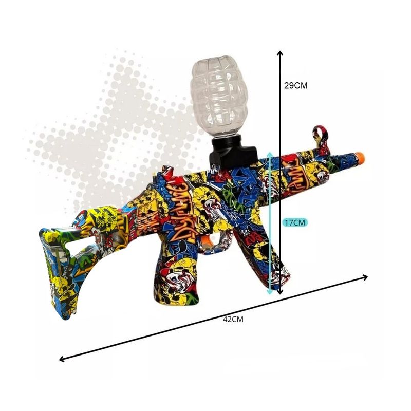 Jucarii, Copii si Bebe - Jucarii si jocuri - Jucarii de rol - Arme de jucarie - Pusca automata cu bile de gel, cu ochelari de protectie, 6000 munitie, incarcare USB, multicolor, Vivo 780-2 - Infinity.ro