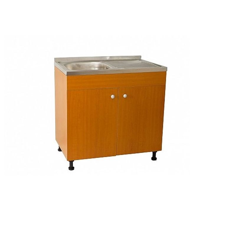 Casa si Gradina - Mobilier - Seturi de mobilier - Seturi bucatarie - Set ,Masca Chiuveta Cires ,80 cm X 50 cm X 80 cm, Chiuveta anticalcar ,Baterie lebada flexibila si Sifon scurgere G207EU - Infinity.ro