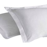 Casa si Gradina - Textile si covoare - Lenjerii de pat - Seturi de lenjerie - Lenjerie de pat 2 persoane, Damasc, 100% Bumbac, alb - Infinity.ro