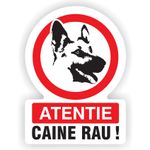 Casa si Gradina - Decoratiuni - Stickere decorative - Sticker avertizare, Caine rau, 20x30 - Infinity.ro