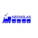 Casa si Gradina - Decoratiuni - Stickere decorative - Sticker decorativ, Trenulet Nicholas, albastru, 50x17 cm - Infinity.ro