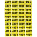Casa si Gradina - Decoratiuni - Stickere decorative - Sticker indicatoare, Semnalizare prize, 400 V, 40 buc. - Infinity.ro