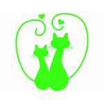 Casa si Gradina - Decoratiuni - Stickere decorative - Sticker fosforescent decorativ , Pisici, 45x30 cm - Infinity.ro