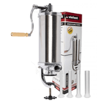 Electronice si Electrocasnice - Electrocasnice bucatarie - Mixere, tocatoare & roboti de bucatarie - Masini de tocat - Aparat Carnati Elefant KY2006C, 3 kg, metal/inox, Vertical + 4 palnii, prindere de masa - Infinity.ro