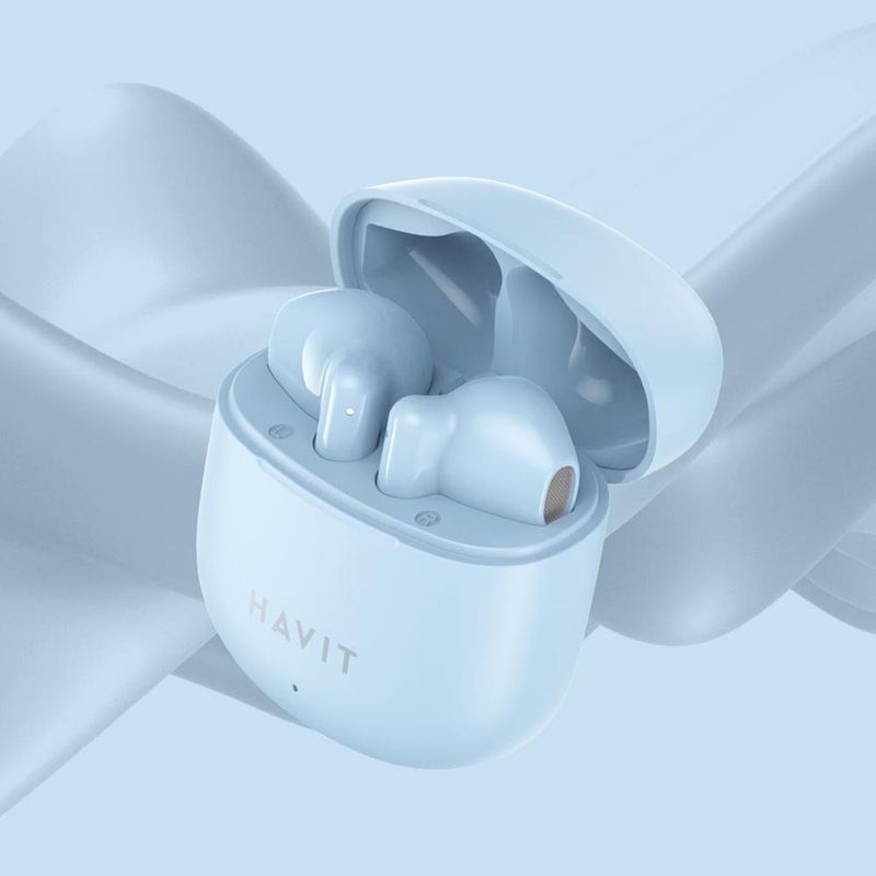 TV, Audio-Video si Foto - Portabile audio - Casti audio - Casti fara Fir Albastrutooth 5.3, TWS, USB-C, 300mAh - Havit (TW976) - Albastru - Infinity.ro