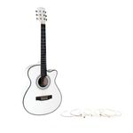 TV, Audio-Video si Foto - Instrumente muzicale - Instrumente clasice - Set corzi si chitara clasica din lemn, alb, 95 cm - Infinity.ro