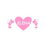 Casa si Gradina - Decoratiuni - Stickere decorative - Sticker decorativ, Soricei Inima Elena, roz, 50x22 cm - Infinity.ro