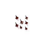 Casa si Gradina - Decoratiuni - Stickere decorative - Sticker decorativ, Avioane, Maro, 119x153 cm - Infinity.ro